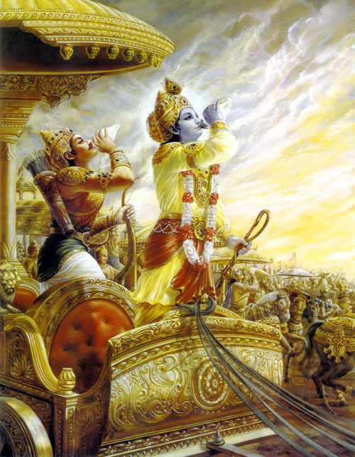 Krishna und Arjuna